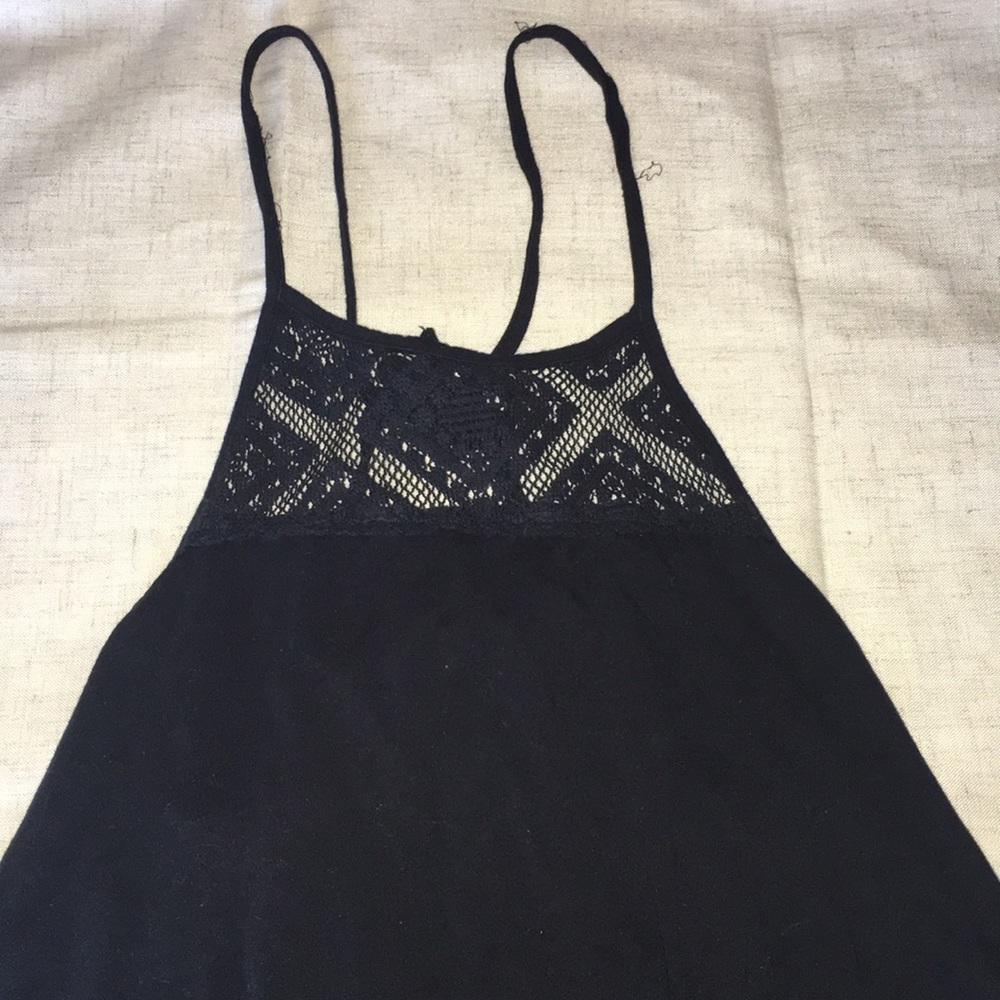 Crotchet Black Tank